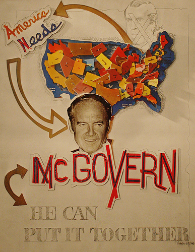 Caption: An attempt in vain to try something new., Credit: Campaign poster by Larry Rivers.