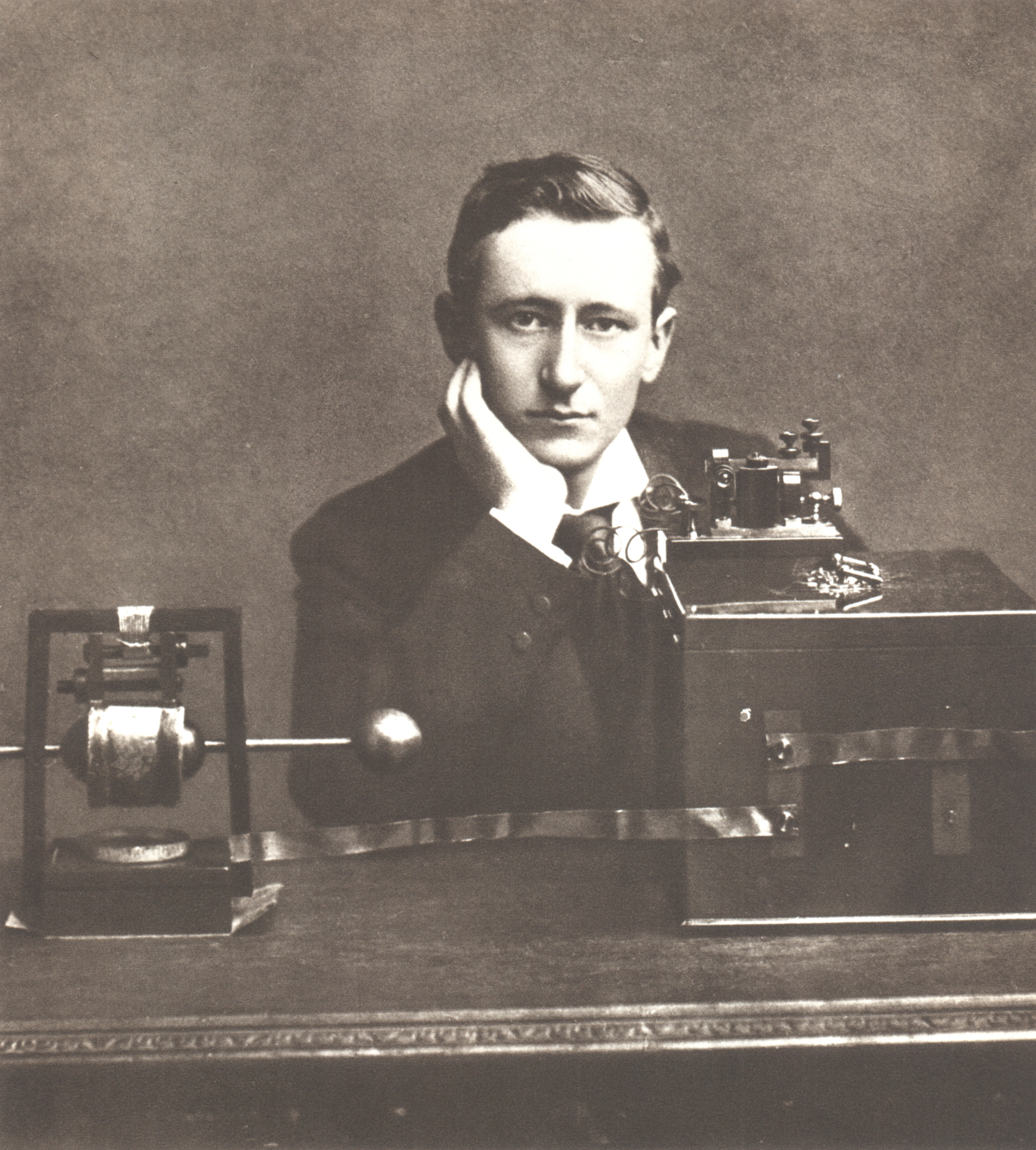 Caption: Guglielmo Marconi, inventor and early radio technology pioneer. , Credit: Dibner Library for the History of Science and Technology
