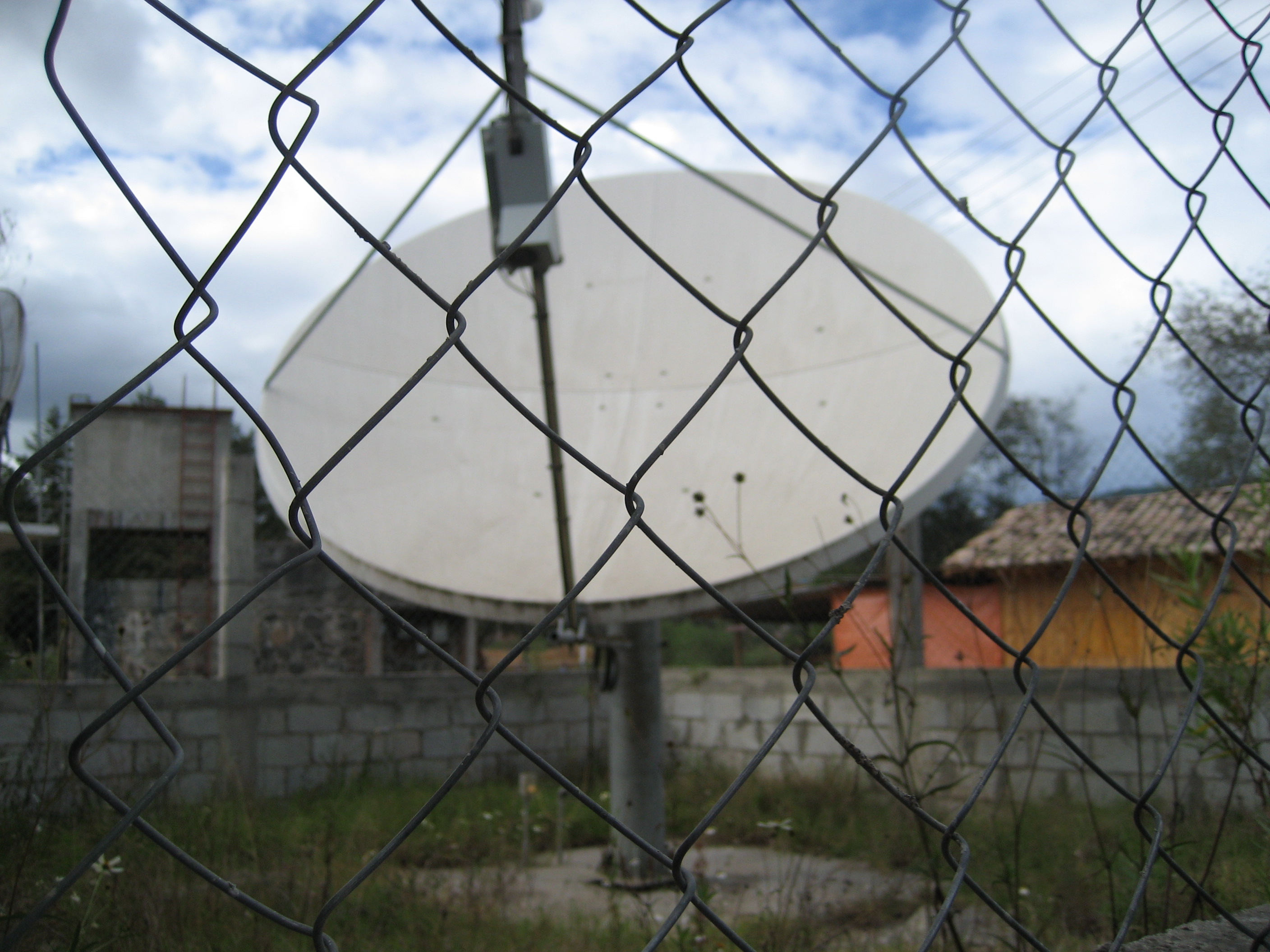 Caption: The satellite that connects XETLA to U.S.-based stations