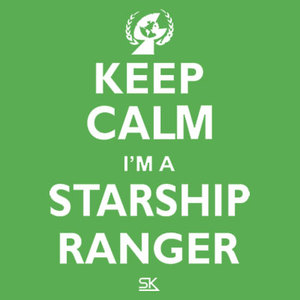 Keep Calm I'm a Starship Ranger Tee White Print