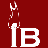 Iblogoisolatedwhiteonred