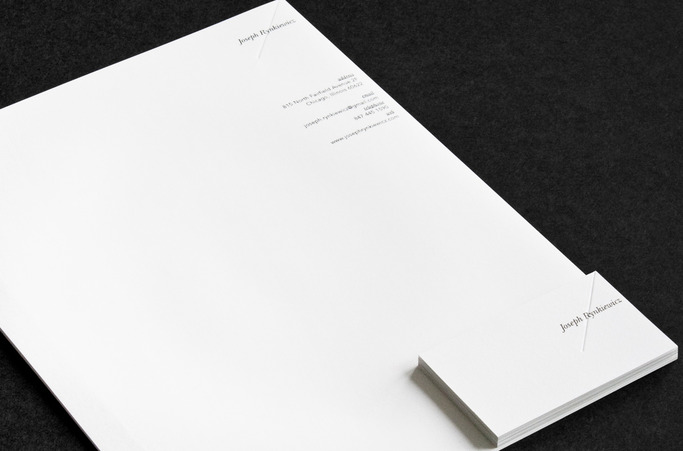 Joseph Rynkiewicz letterhead & business card