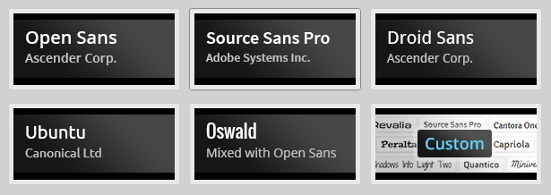 Hybrid Responsive & Retina One-Page WordPress Theme: Custom Typography Fonts Settings