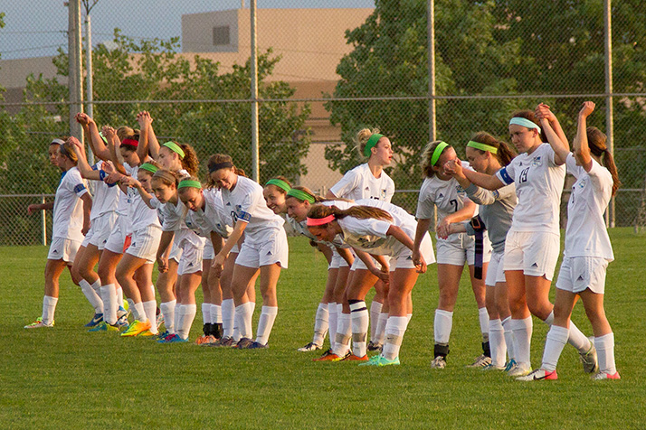 SM East's soccer team took its final bow of the season Thursday in a regional finals loss to Blue Valley West. Photo by Mitch Kaskie.