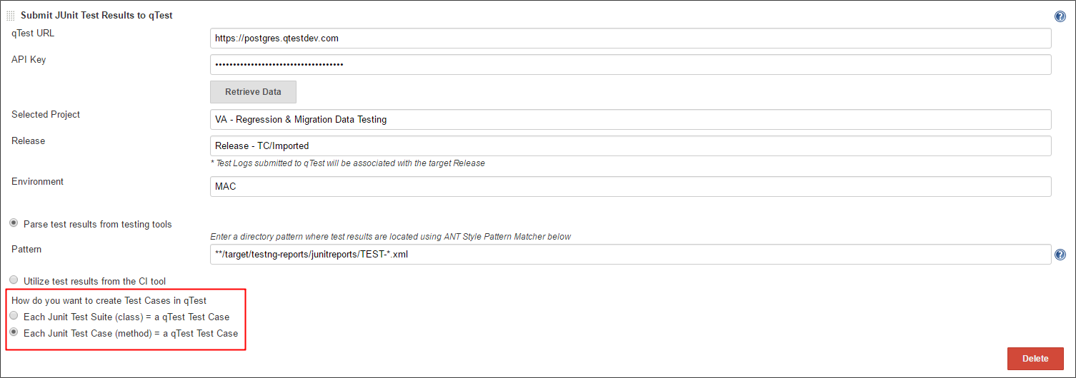 Jenkins - qTest build action - Mapping Test Case