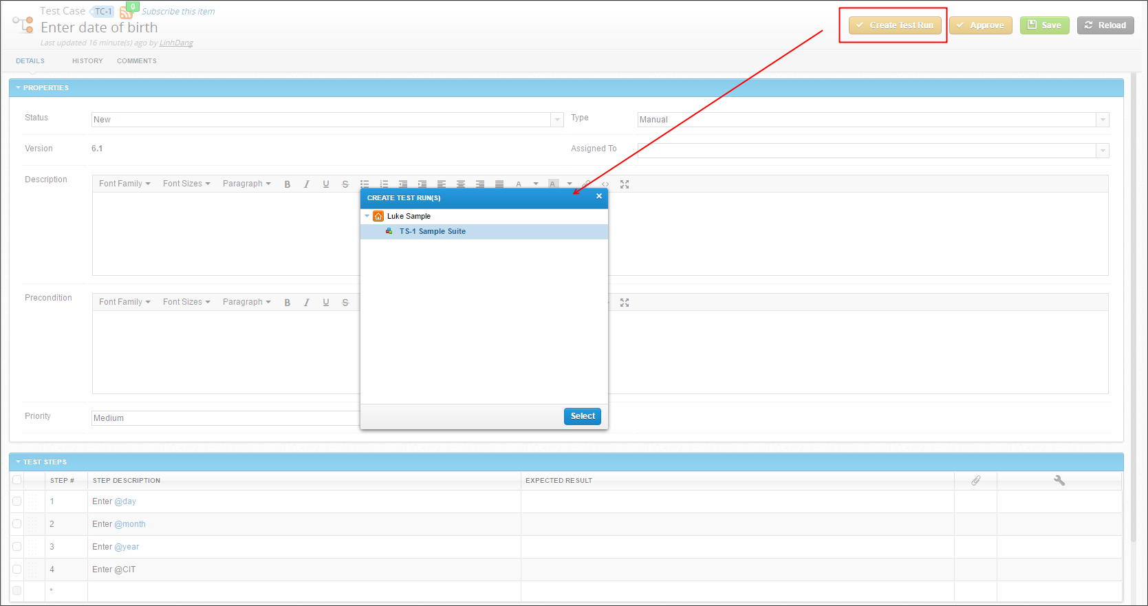 qTest-Test-Design-Create-Test-Runs