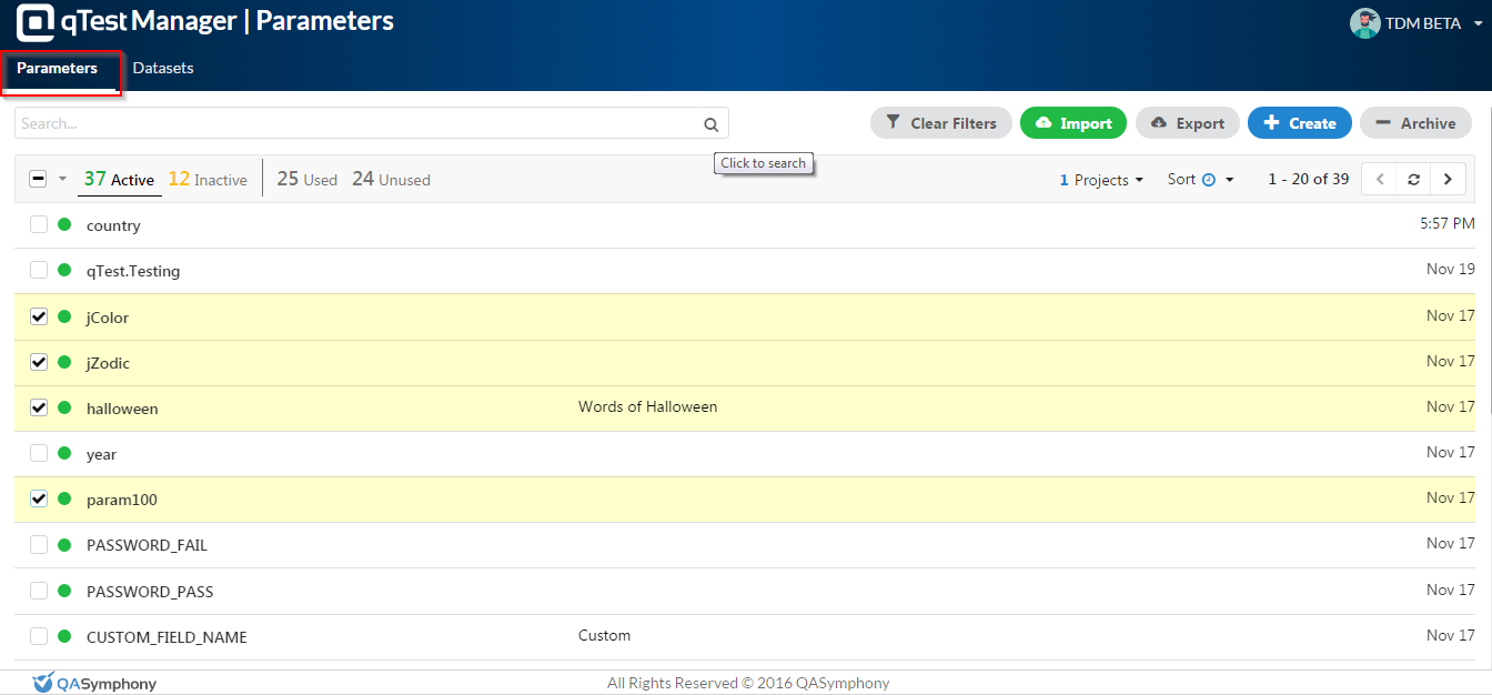 parametersgrid