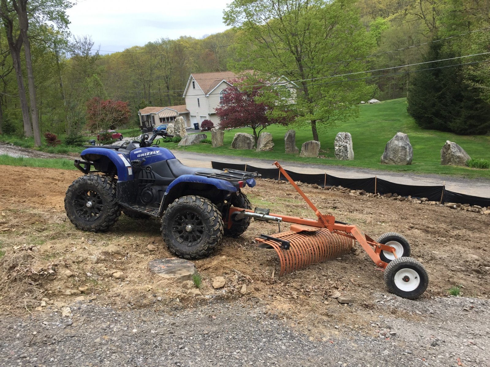 ATV Rake Attachment Yamaha Grizzly