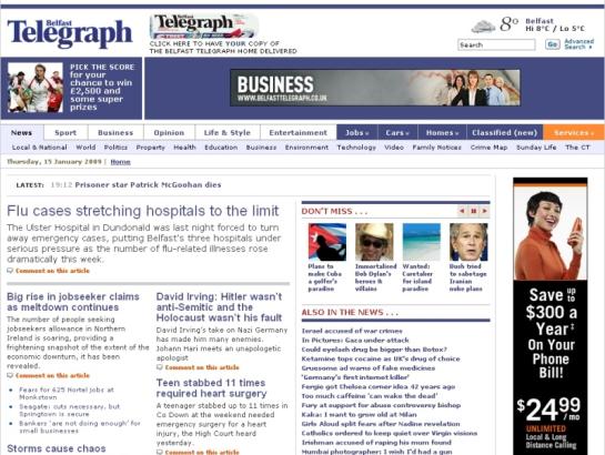 Belfasttelegraph screenshot