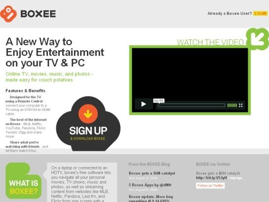 Boxee screenshot