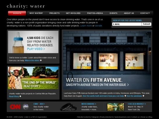 Charitywater screenshot