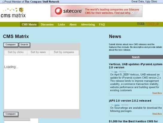 Cmsmatrix screenshot