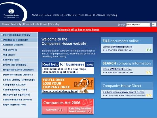 Companieshouse screenshot