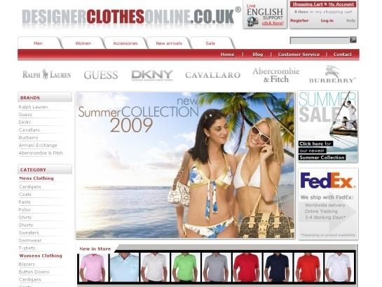 Designerclothesonline screenshot