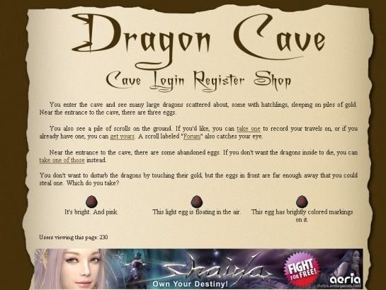 Dragcave screenshot