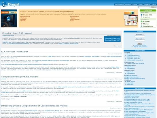 Drupal screenshot