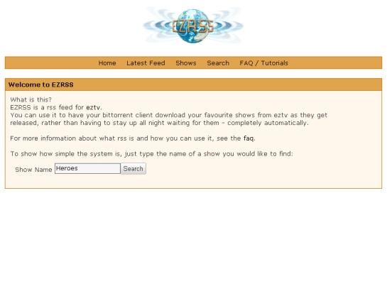 Ezrss screenshot