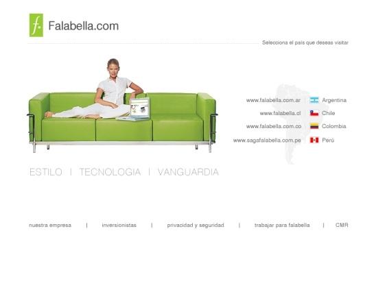 Snapshot of Falabella.cl as on