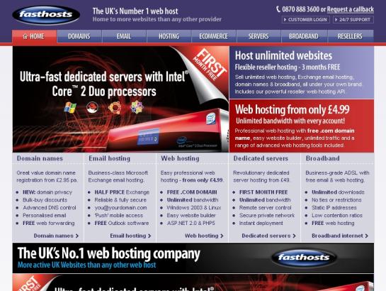Fasthosts screenshot