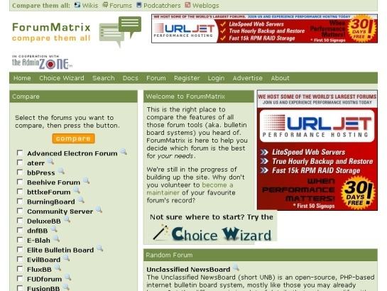 Forummatrix screenshot