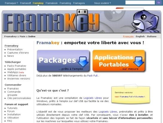 Framakey screenshot