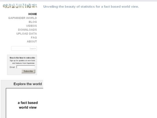 Gapminder screenshot