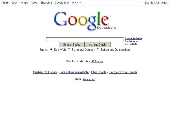 Google screenshot