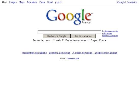 Google screenshot