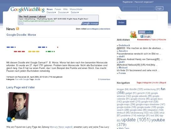 Googlewatchblog screenshot