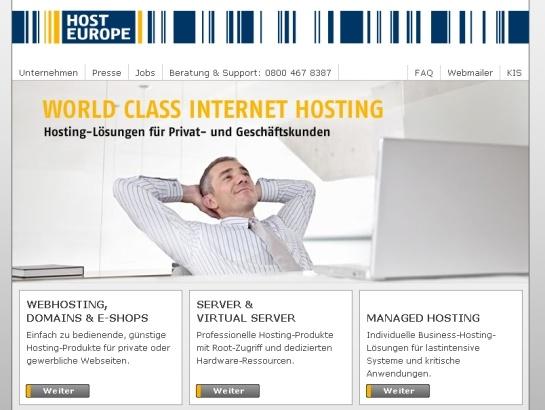 Hosteurope screenshot