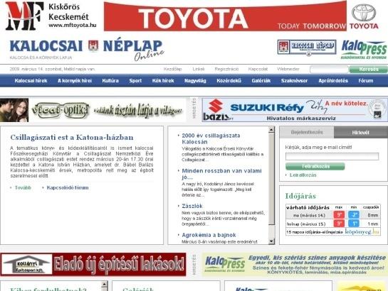 Kalocsaineplap screenshot