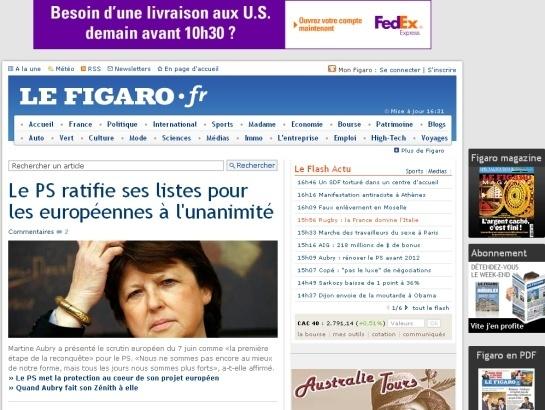 Lefigaro screenshot
