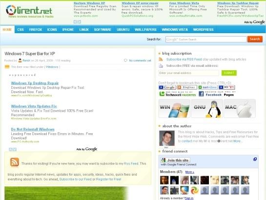 Lirent screenshot