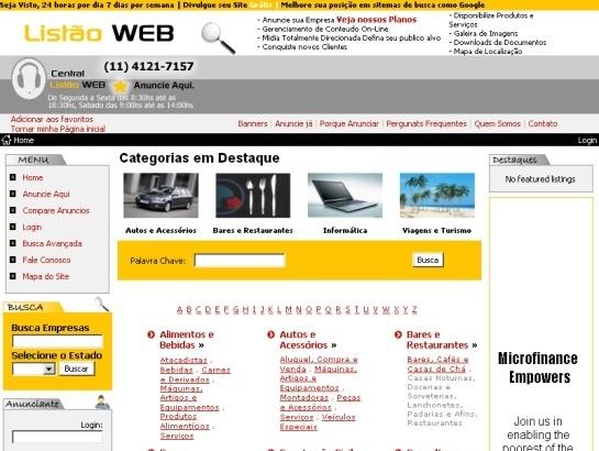 Listaoweb screenshot