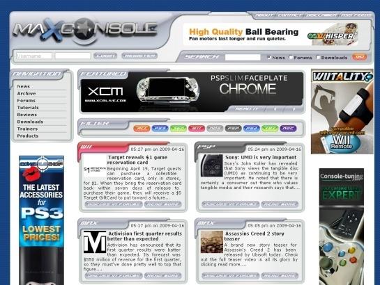 Maxconsole screenshot