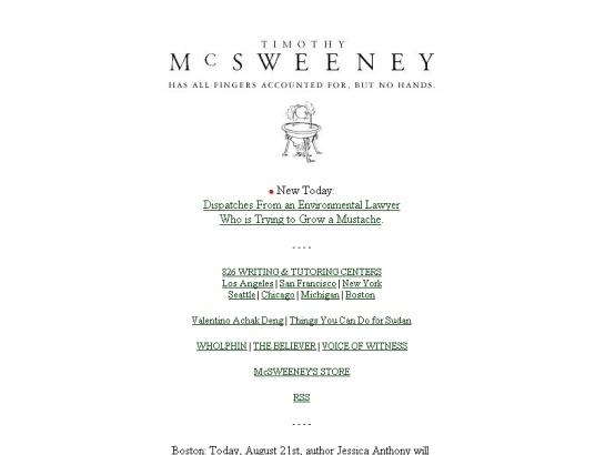 Mcsweeneys screenshot