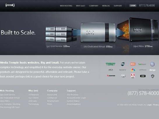 Mediatemple screenshot
