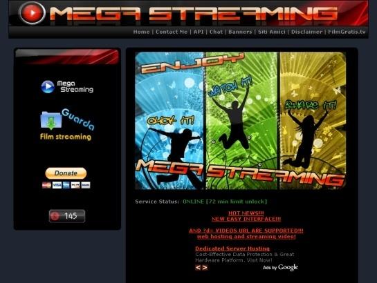 Megastreaming screenshot