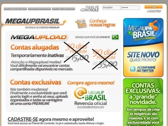 Megaupbrasil screenshot