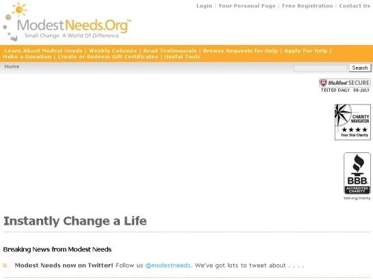 Modestneeds screenshot