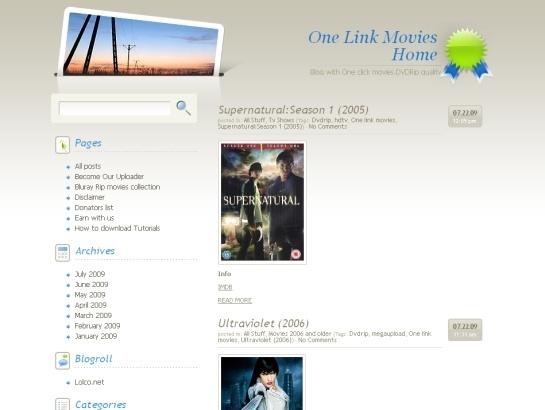 Snapshot of Onelinkmovies.com as on 05 Dec 2010. Sponsored Links