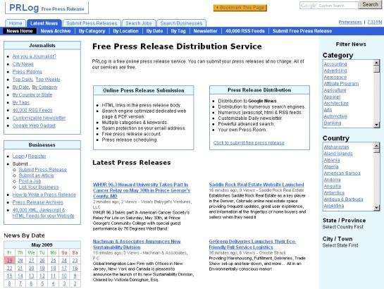 Prlog screenshot
