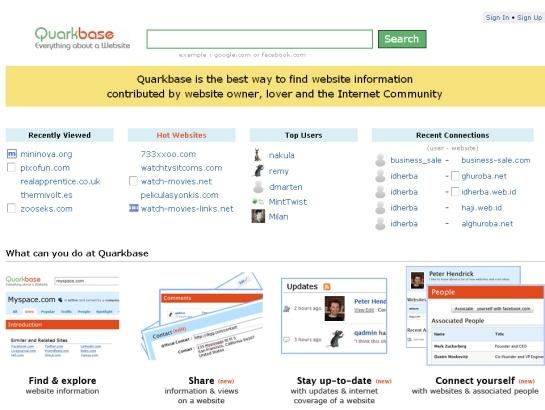 Quarkbase screenshot