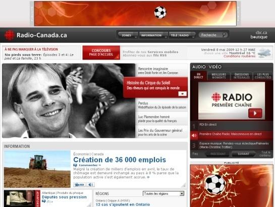 Radio-canada screenshot