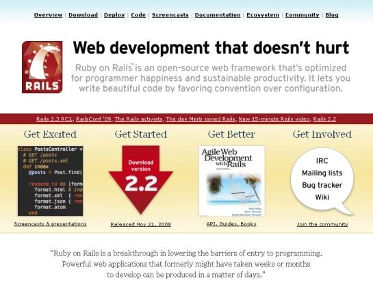 Rubyonrails screenshot