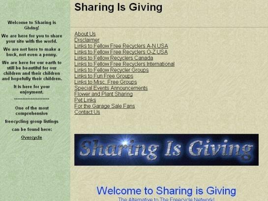 Sharingisgiving screenshot