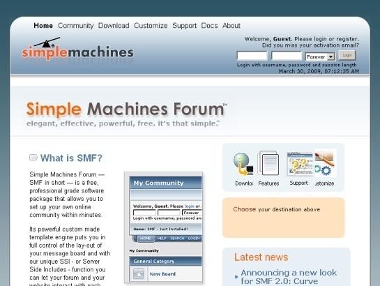 Simplemachines screenshot