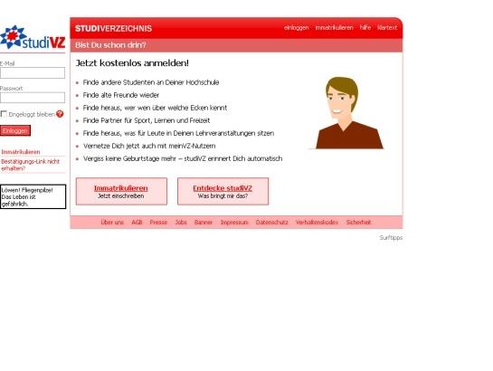 Studivz screenshot