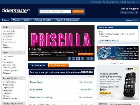 Ticketmaster screenshot