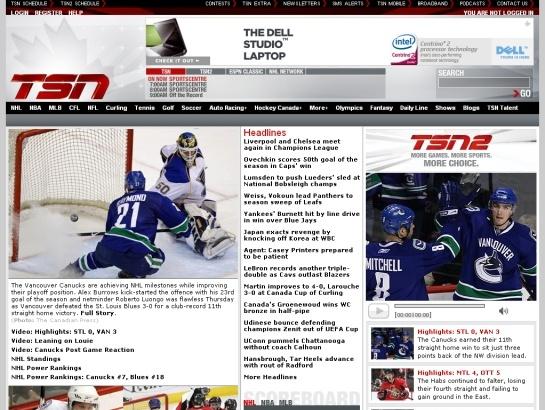 Tsn screenshot